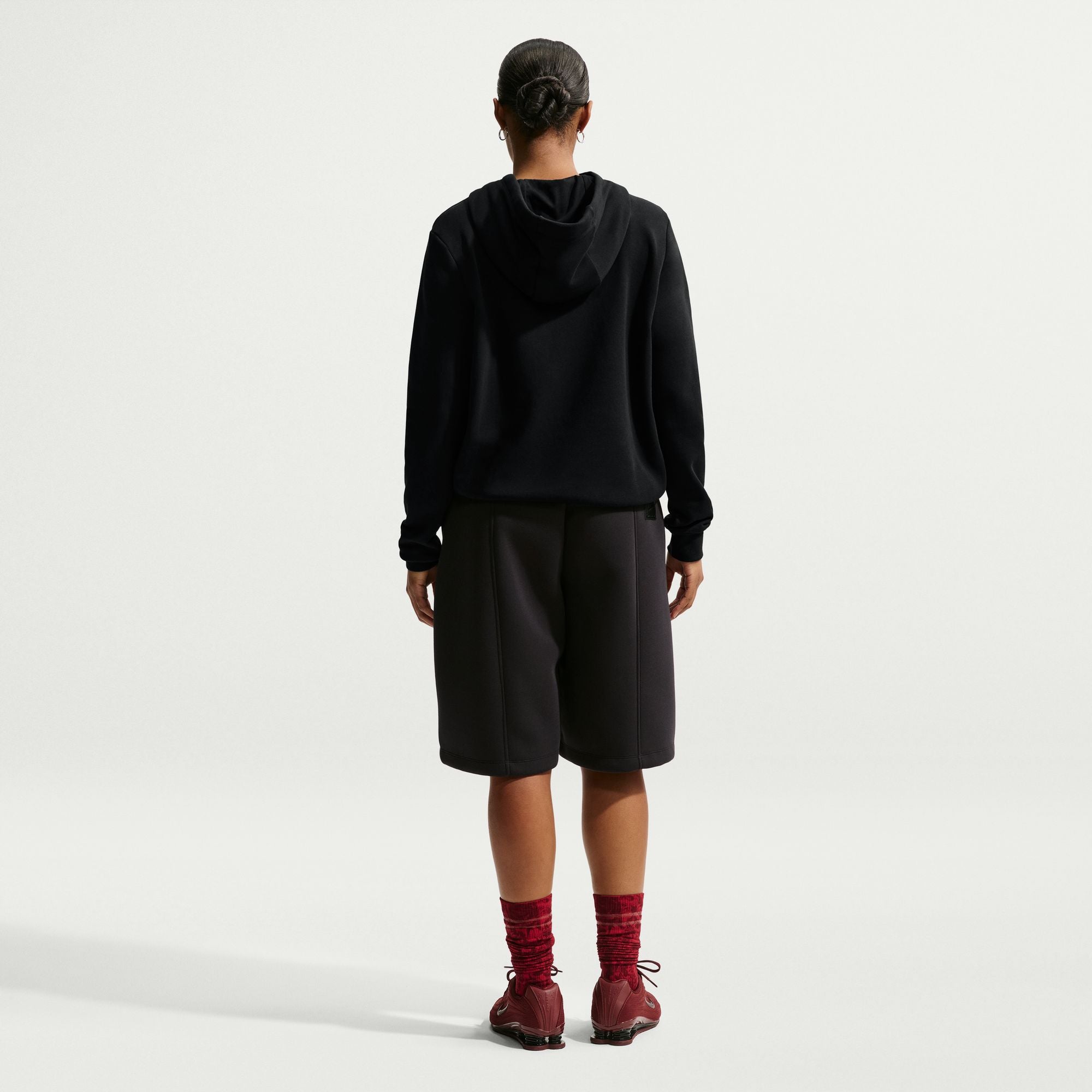 Nike Womens Fleece Graphic Pullover Hoodie - Black by Denim Exchange