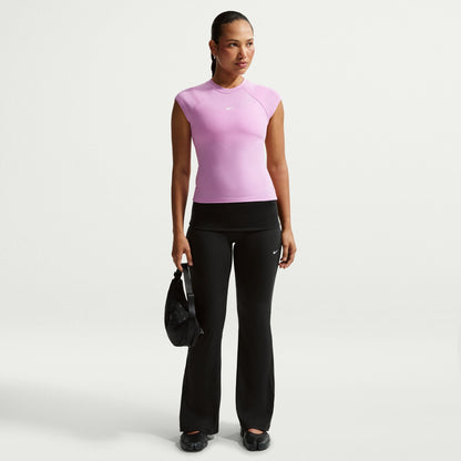 Nike Womens Chill Knit Tight Ribbed Pants - Black by Denim Exchange