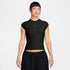 Nike Womens Sportswear Chill Knit Ribbed Top - Black by Denim Exchange