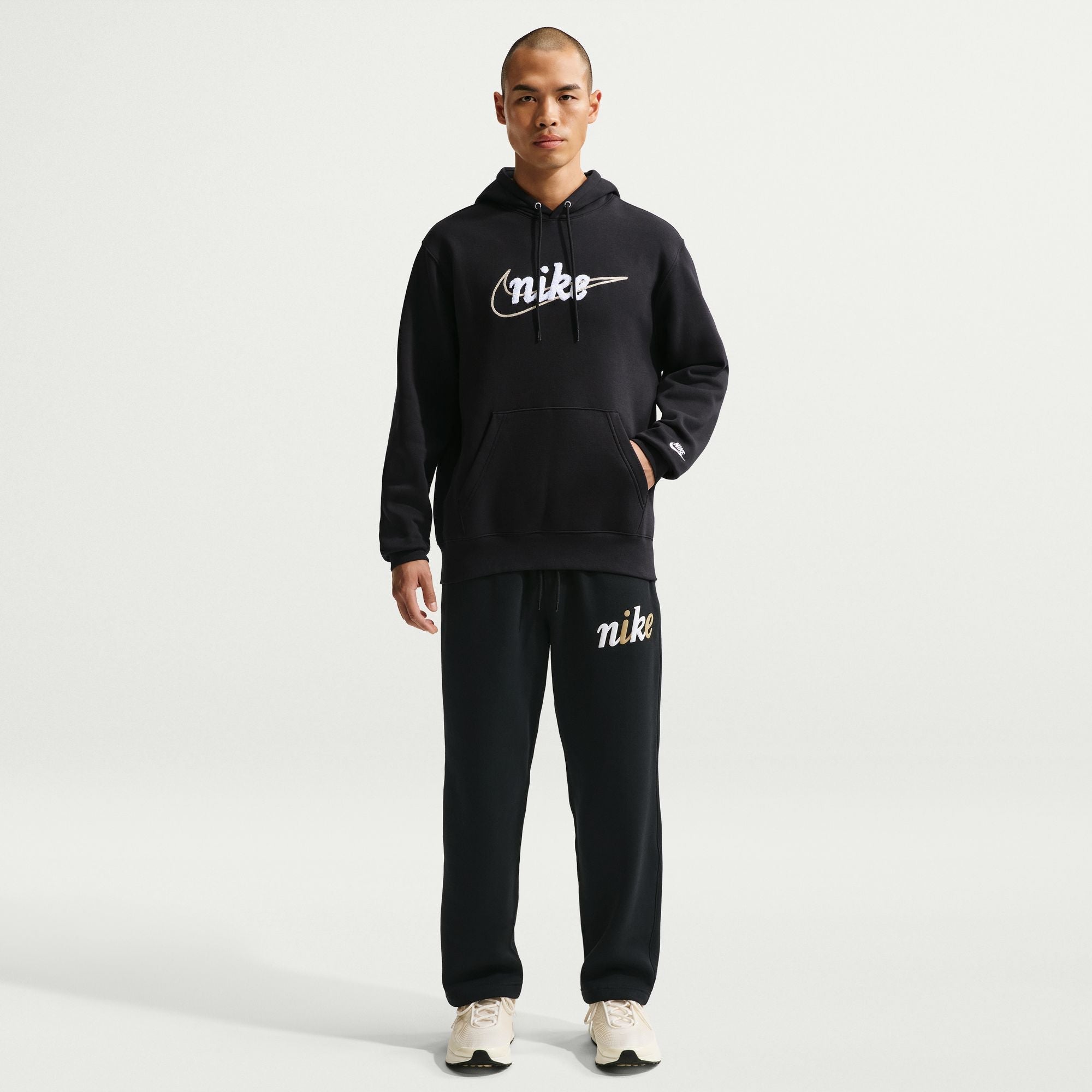 Nike Mens Fleece Hoodie - Black by Denim Exchange