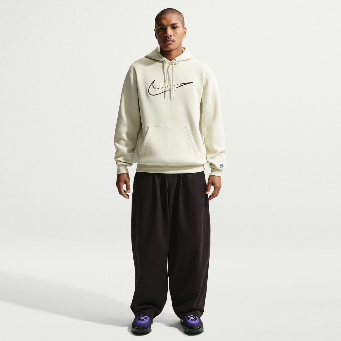 Nike Mens Fleece Hoodie - Light Khaki by Denim Exchange