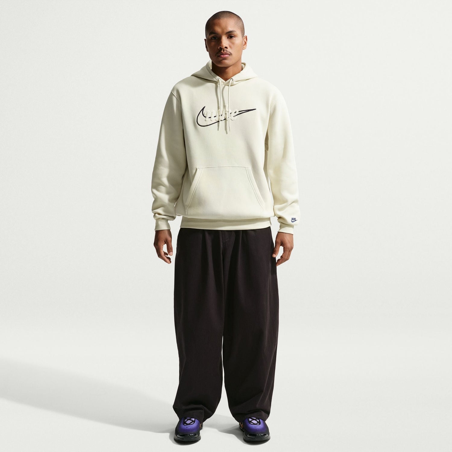 Nike Mens Fleece Hoodie - Light Khaki by Denim Exchange