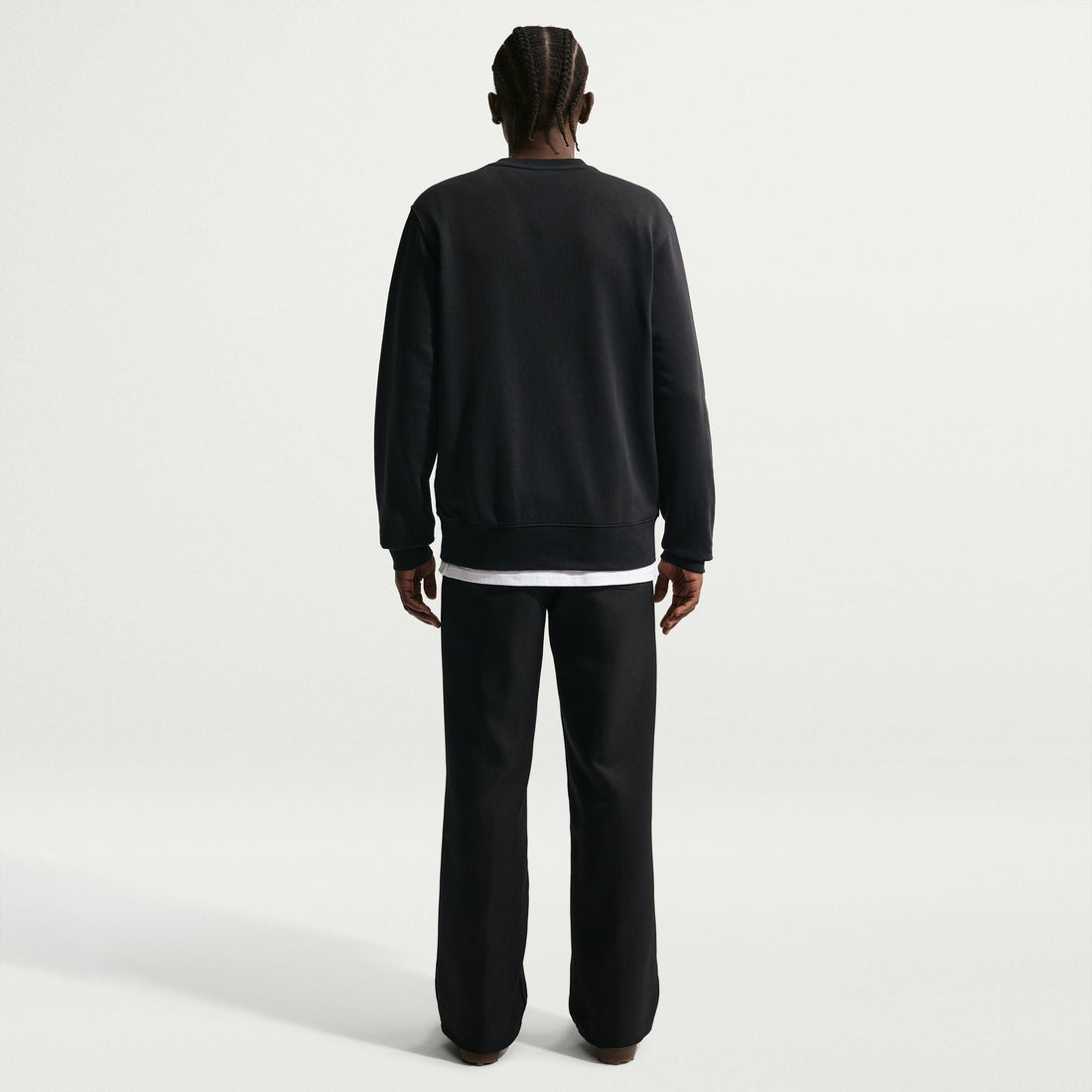 Nike Mens Sportswear Club French Terry Crewneck - Black/Sail by Denim Exchange