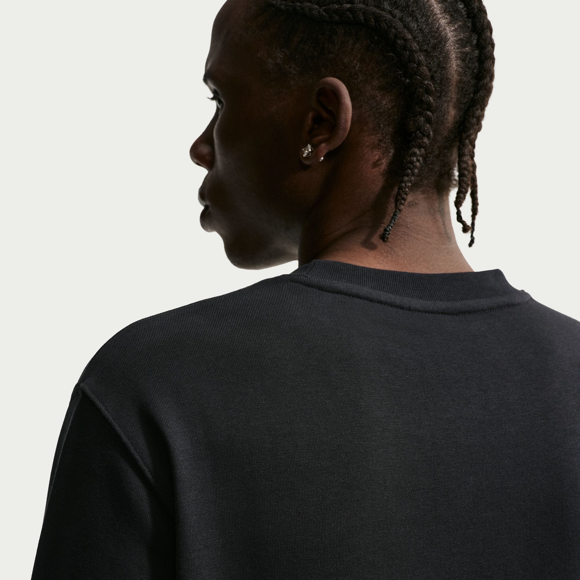 Nike Mens Sportswear Club French Terry Crewneck - Black/Sail by Denim Exchange