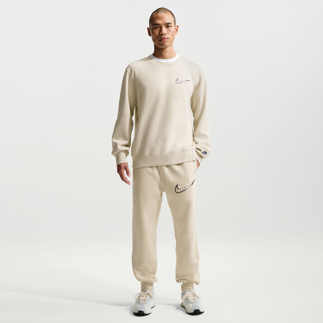 Nike Mens Fleece Joggers - Light Khaki by Denim Exchange