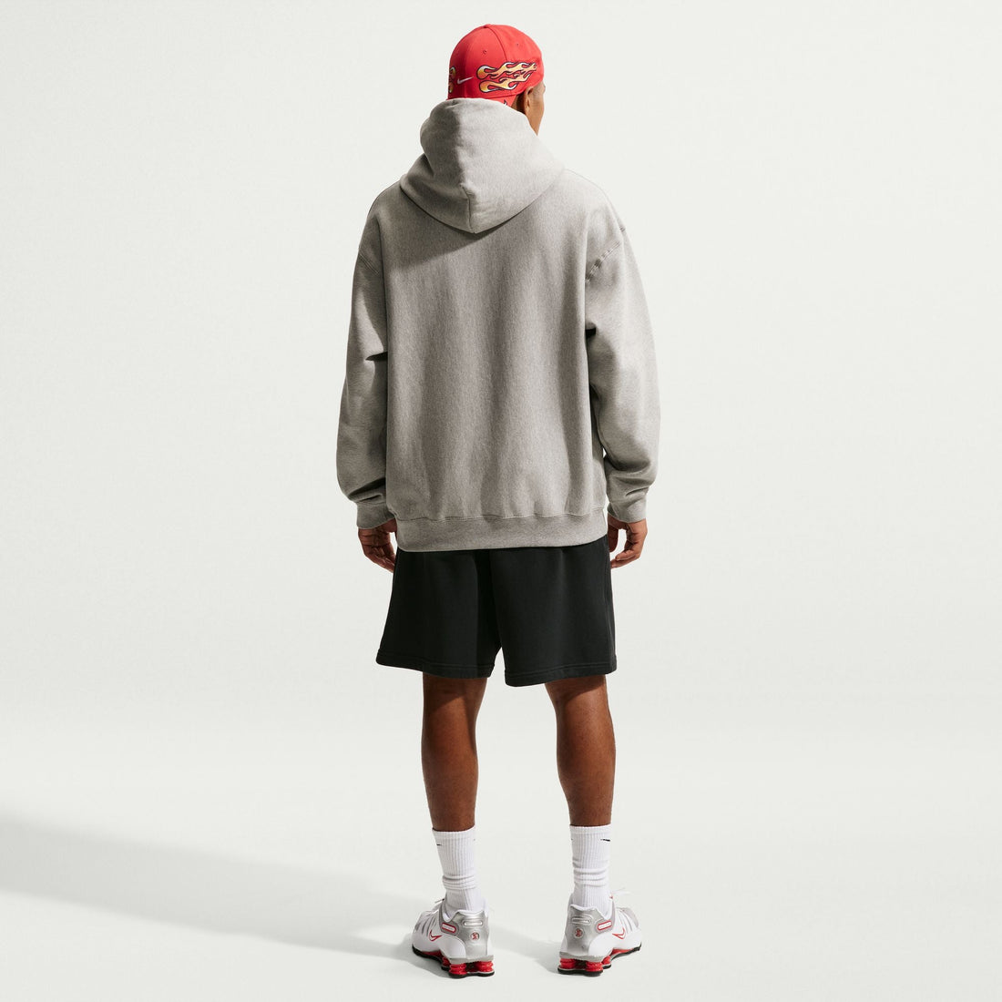 Nike Mens Solo Swoosh Hoodie - Grey/White by Denim Exchange