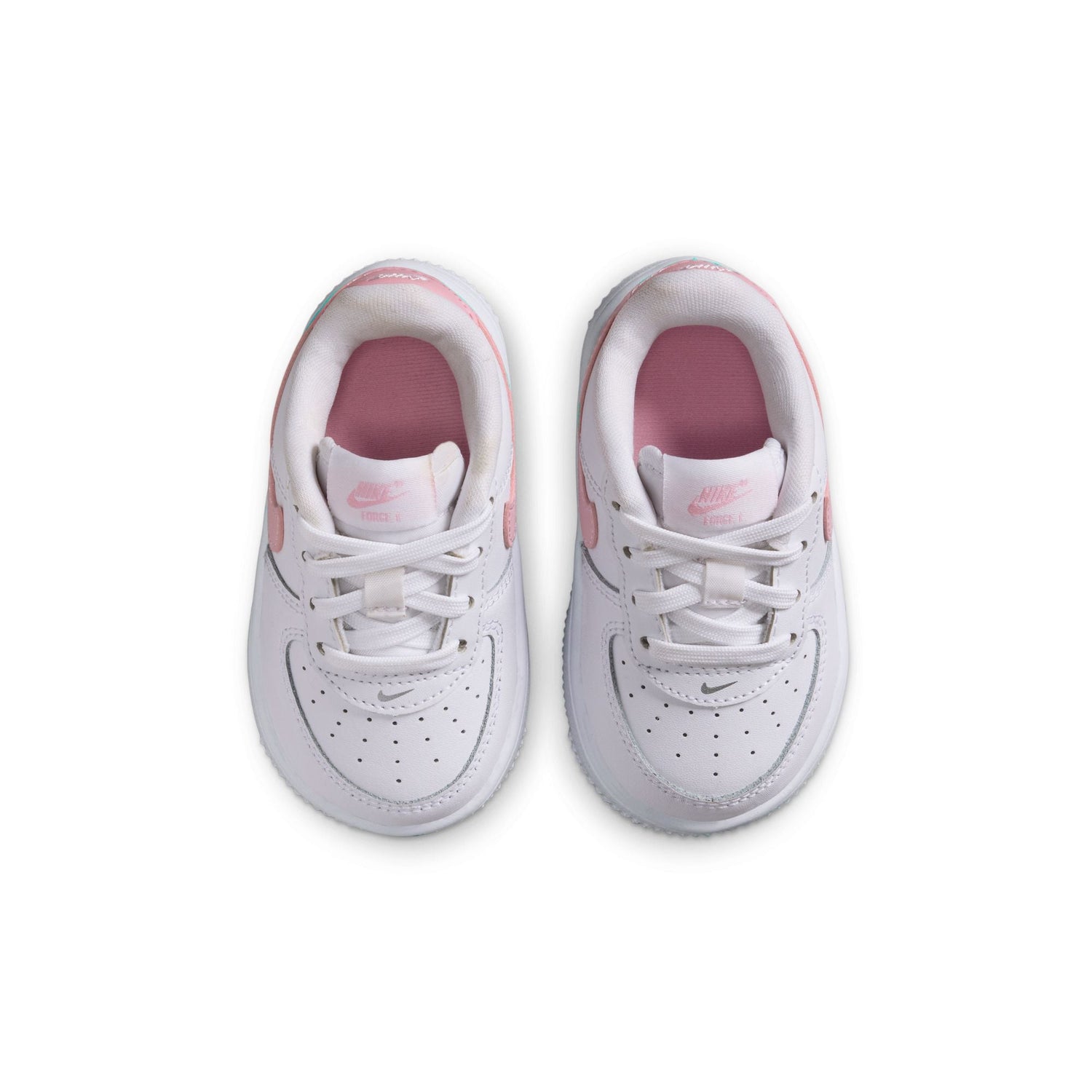 Nike (TD) Force 1 Low - White/Soft Pink by Denim Exchange