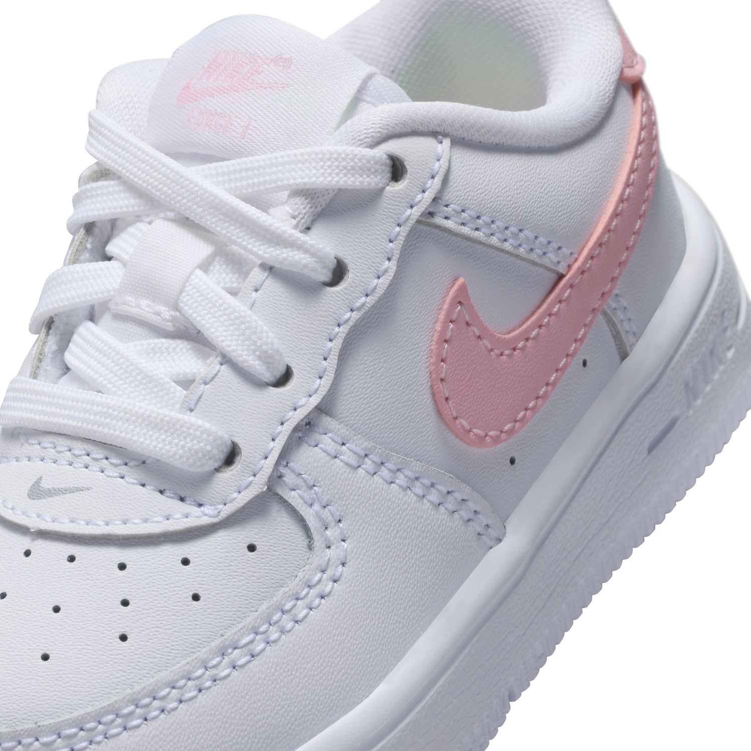 Nike (TD) Force 1 Low - White/Soft Pink by Denim Exchange
