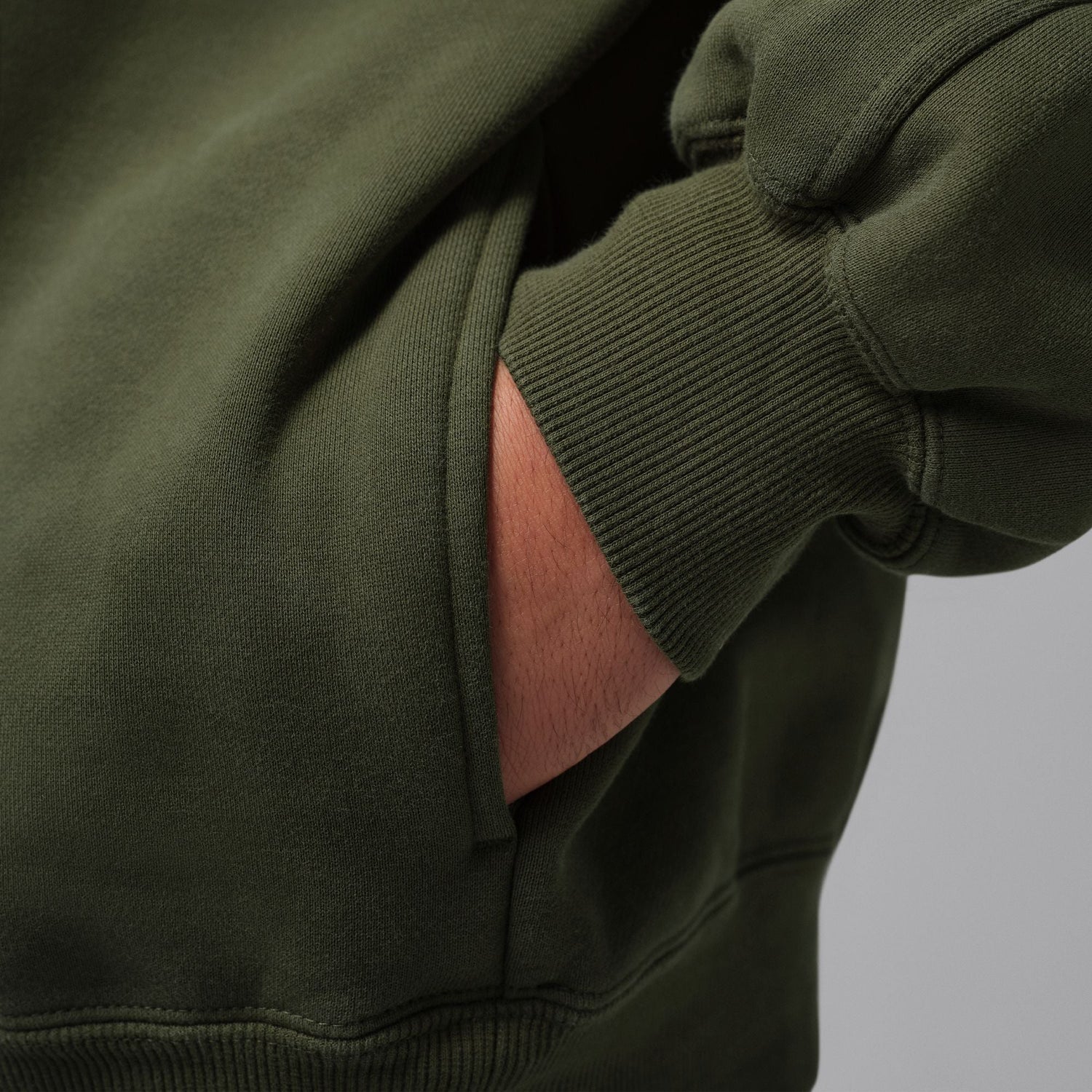Air Jordan Mens Fleece 1/4 Zip - Cargo Khaki by Denim Exchange
