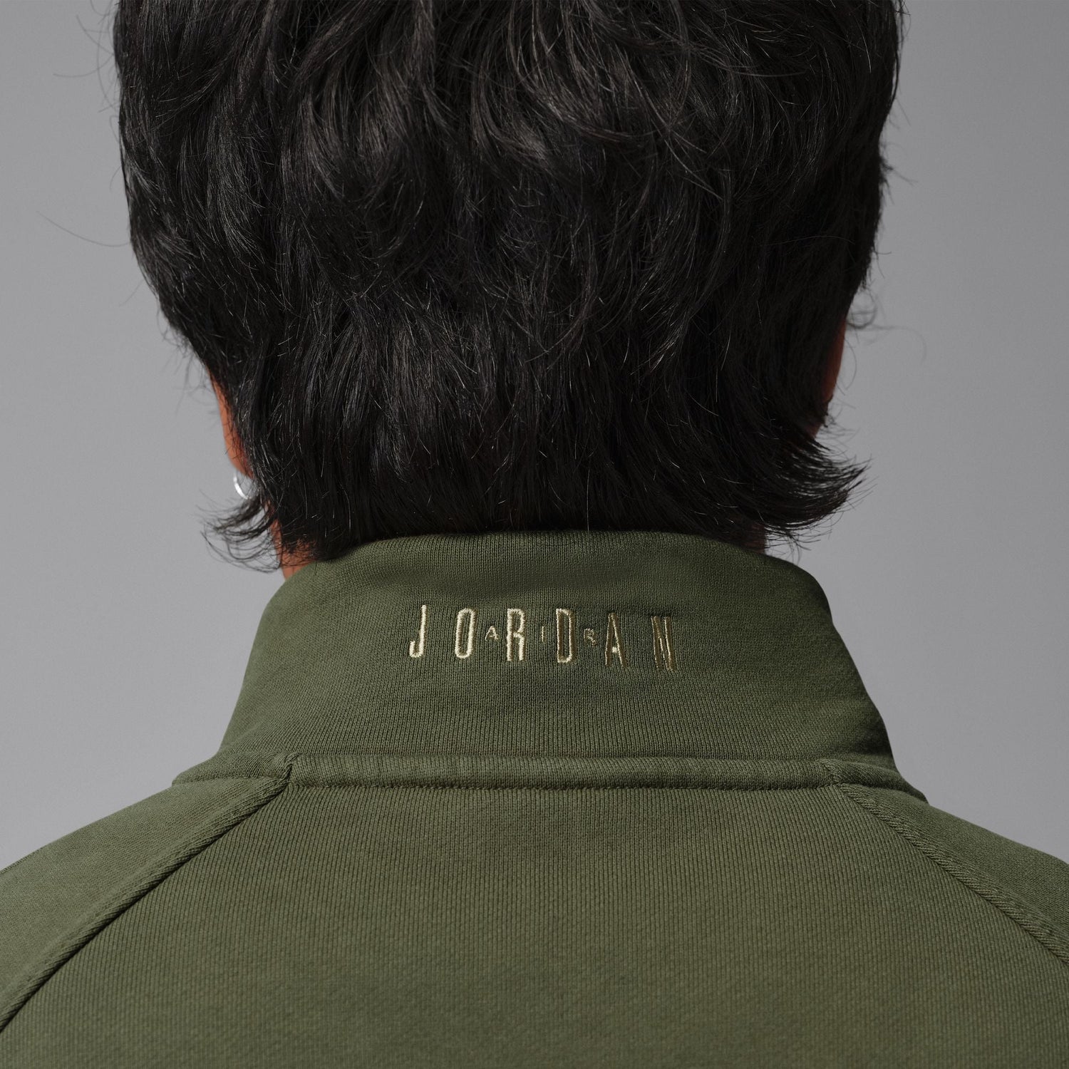 Air Jordan Mens Fleece 1/4 Zip - Cargo Khaki by Denim Exchange