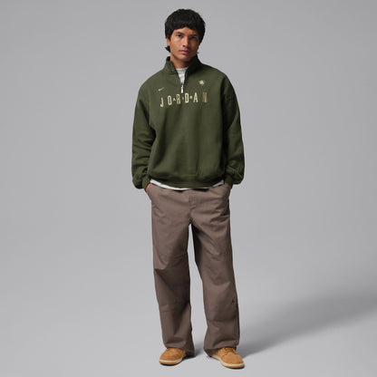 Air Jordan Mens Fleece 1/4 Zip - Cargo Khaki by Denim Exchange