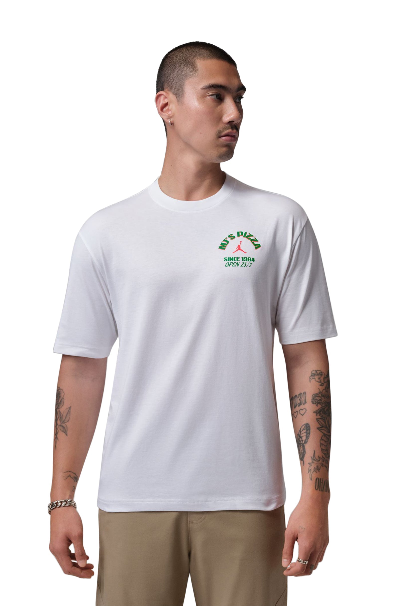Air Jordan Mens Pizza Tee - White by Denim Exchange