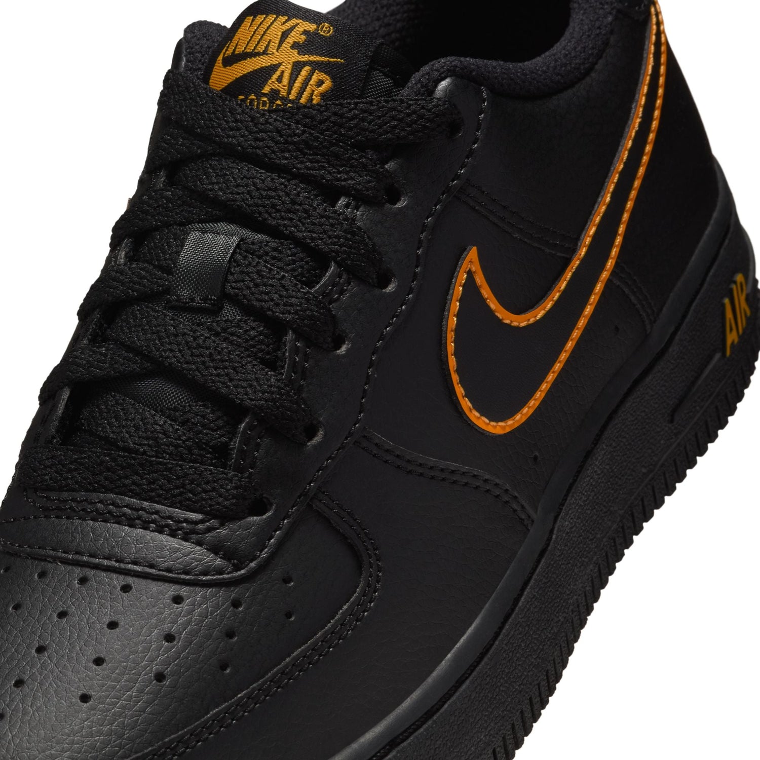 Nike Big Kids Air Force 1 - Black/Sundial by Denim Exchange