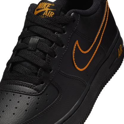 Nike Big Kids Air Force 1 - Black/Sundial by Denim Exchange