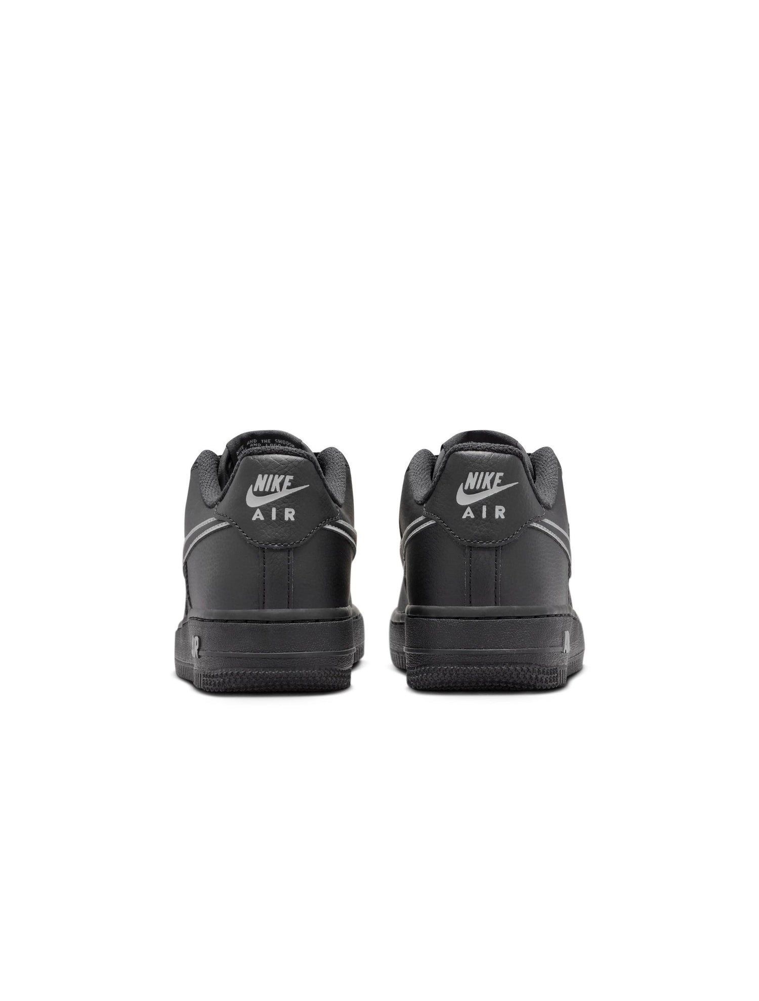 Nike Big Kids Air Force 1 - Black/Light Smoke Grey by Denim Exchange