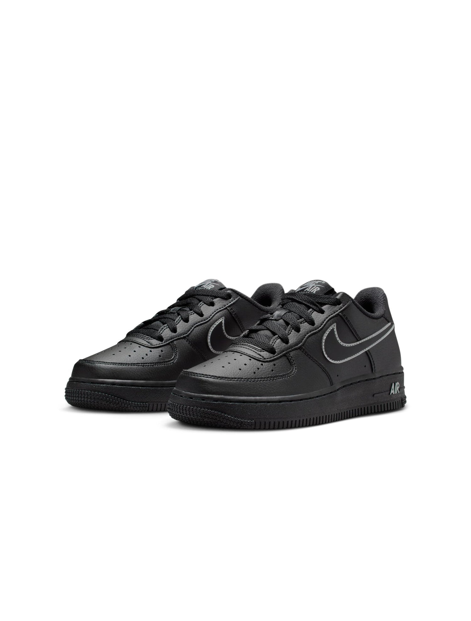 Nike Big Kids Air Force 1 - Black/Light Smoke Grey by Denim Exchange