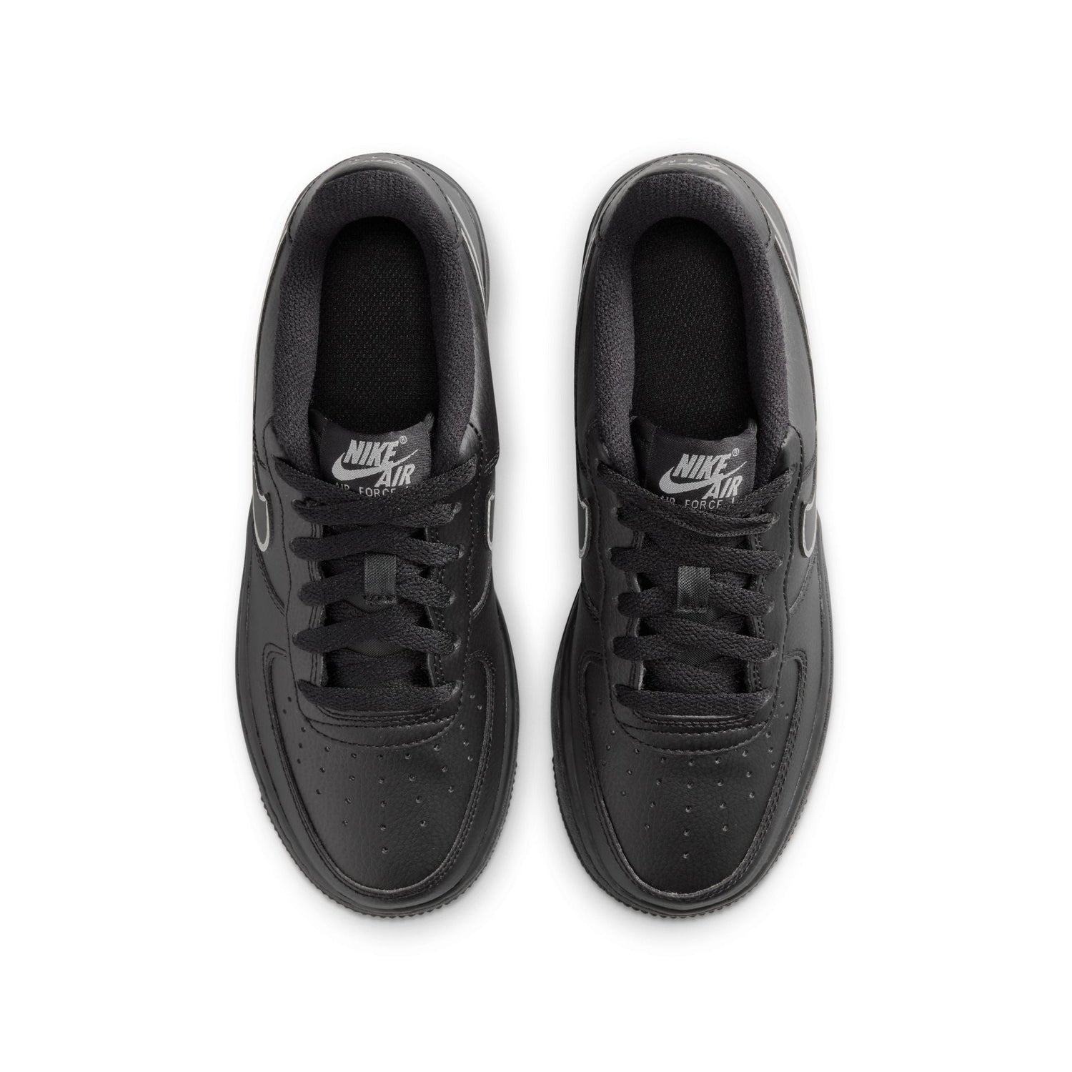 Nike Big Kids Air Force 1 - Black/Light Smoke Grey by Denim Exchange