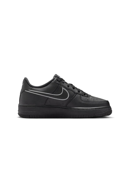 Nike Big Kids Air Force 1 - Black/Light Smoke Grey by Denim Exchange