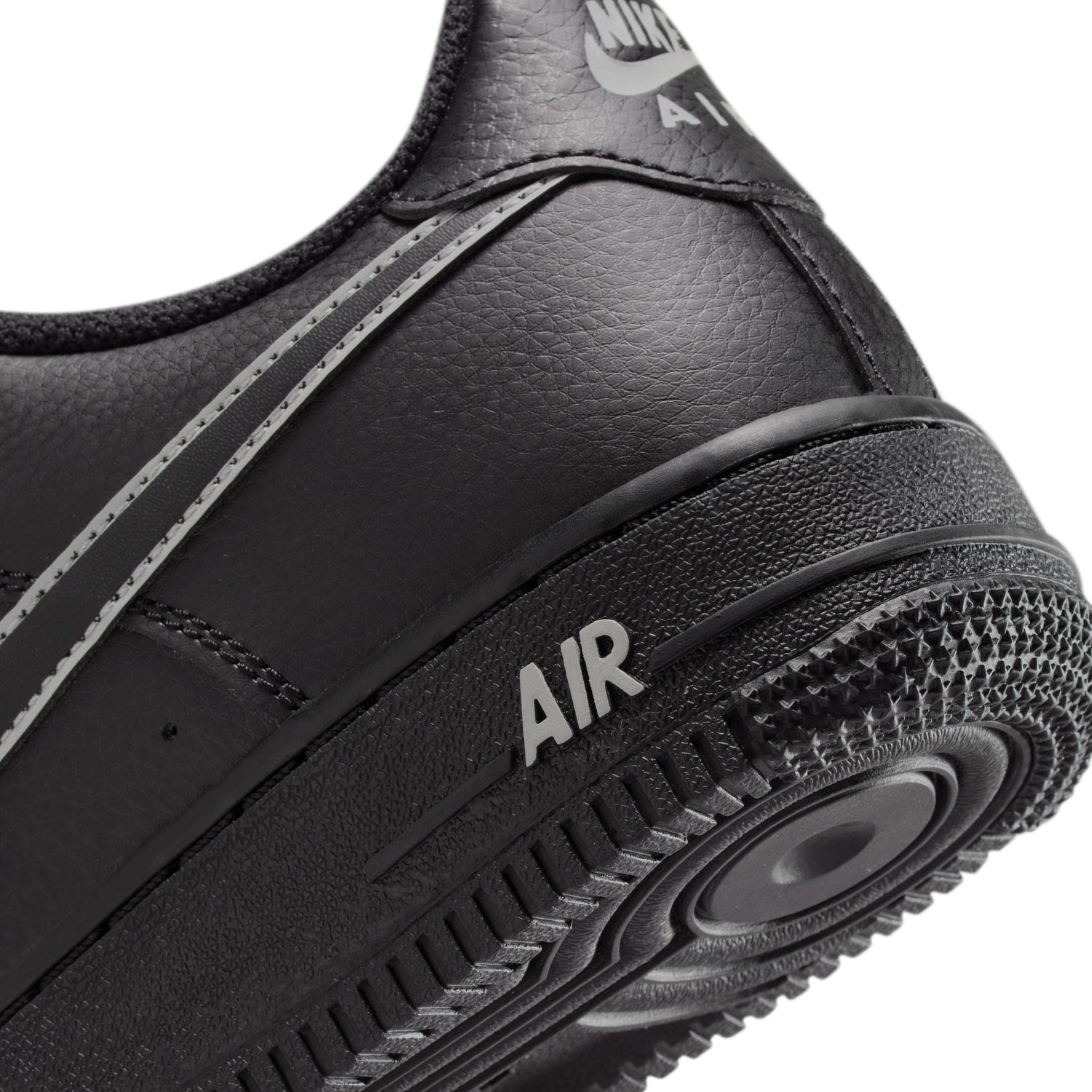 Nike Big Kids Air Force 1 - Black/Light Smoke Grey by Denim Exchange