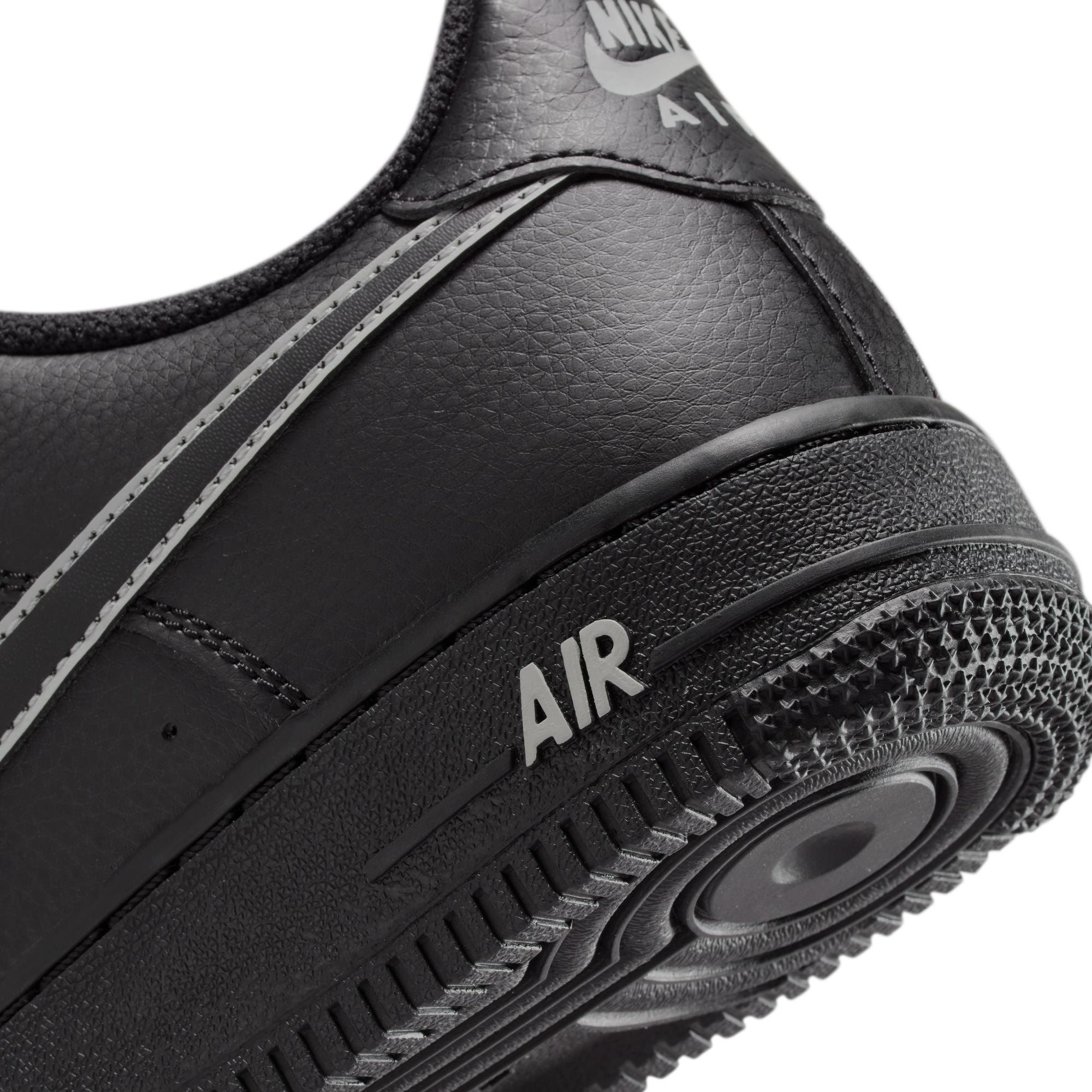 Nike Big Kids Air Force 1 - Black/Light Smoke Grey by Denim Exchange
