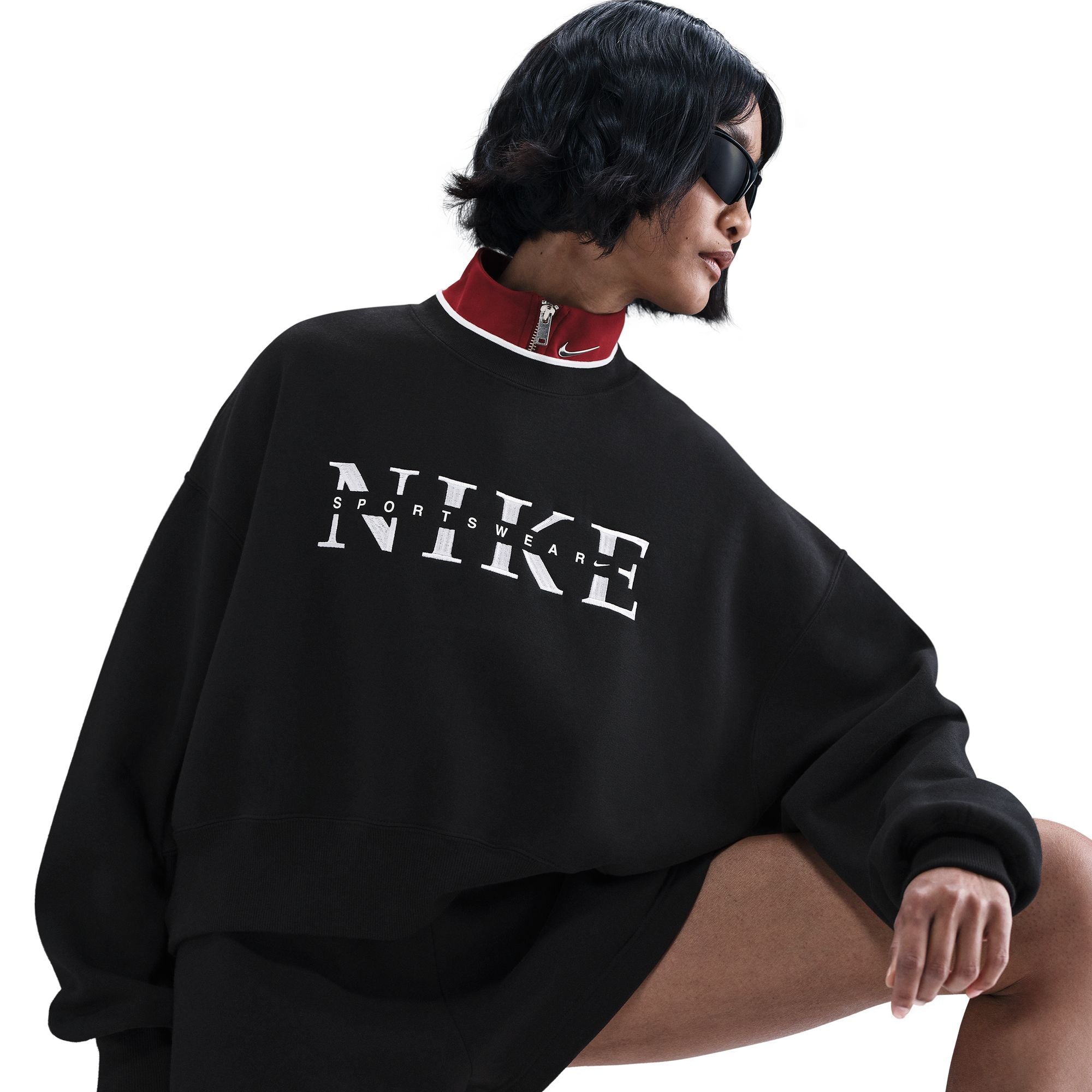 Nike Womens Sportswear Phoenix Fleece - Black by Denim Exchange