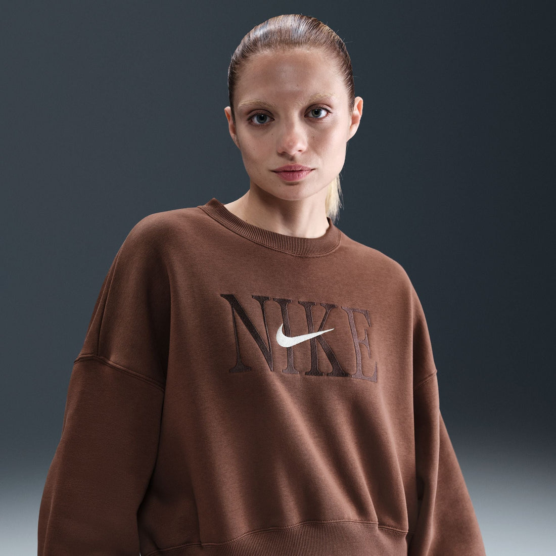 Nike Womens Sportswear Phoenix Fleece - Fauna Brown/Pale Ivory by Denim Exchange