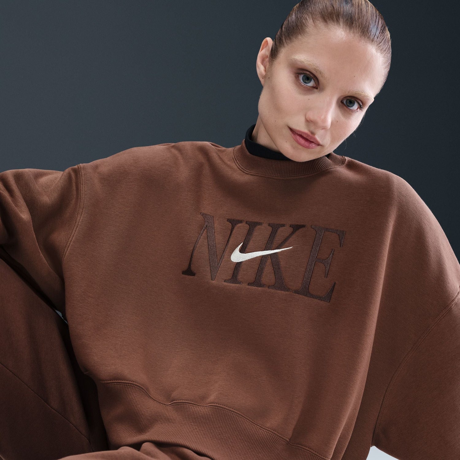 Nike Womens Sportswear Phoenix Fleece - Fauna Brown/Pale Ivory by Denim Exchange