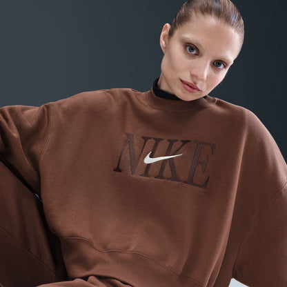 Nike Womens Sportswear Phoenix Fleece - Fauna Brown/Pale Ivory by Denim Exchange