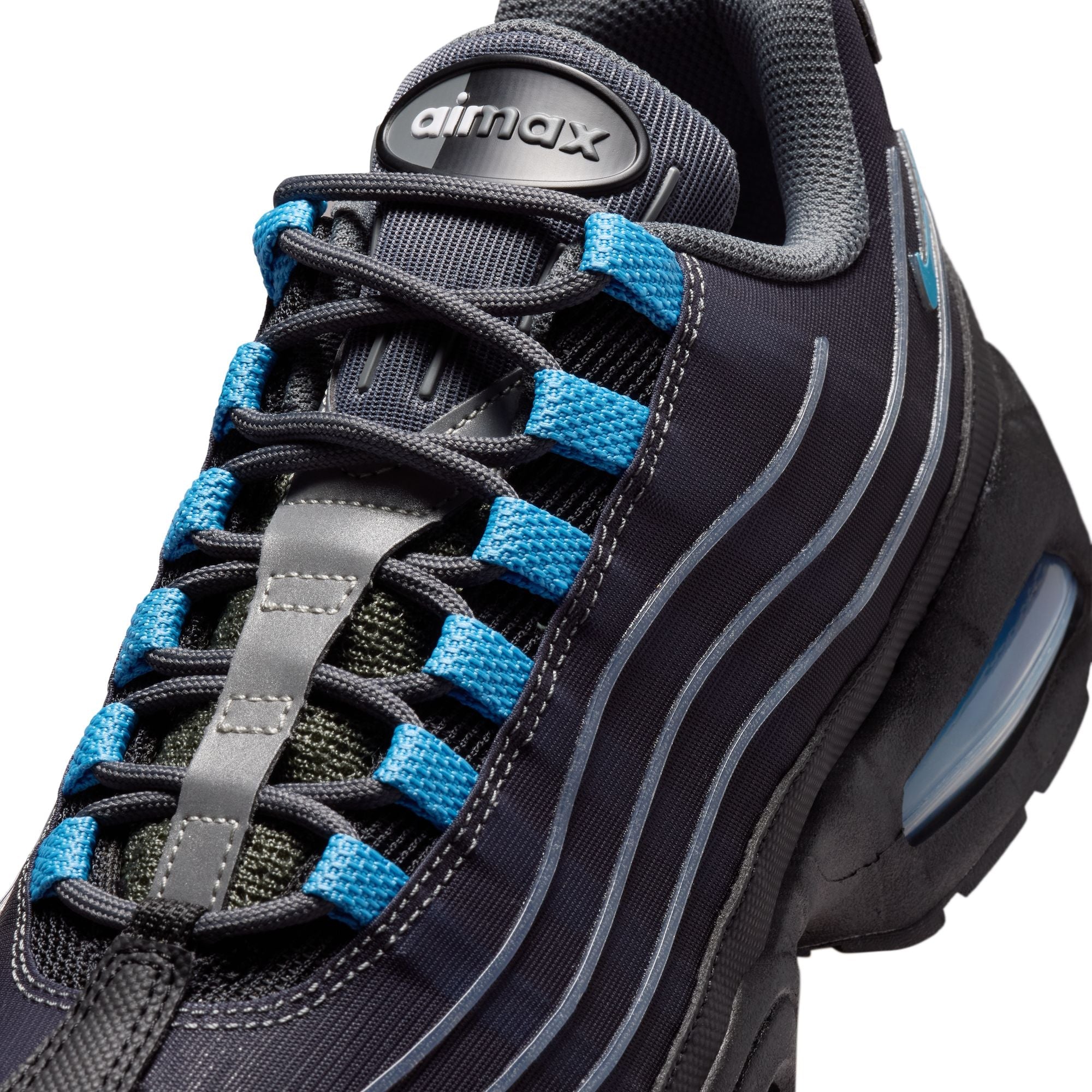 Nike Mens Air Max 95 Tech - Black/University Blue by Denim Exchange