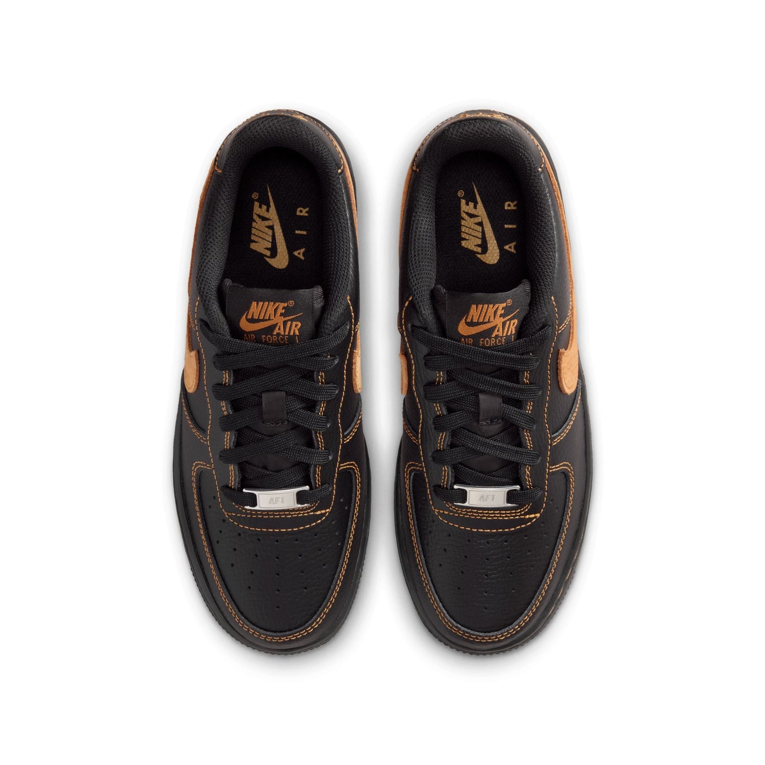 Nike Big Kids Air Force 1 Lv8 - Black/Desert Ochre by Denim Exchange