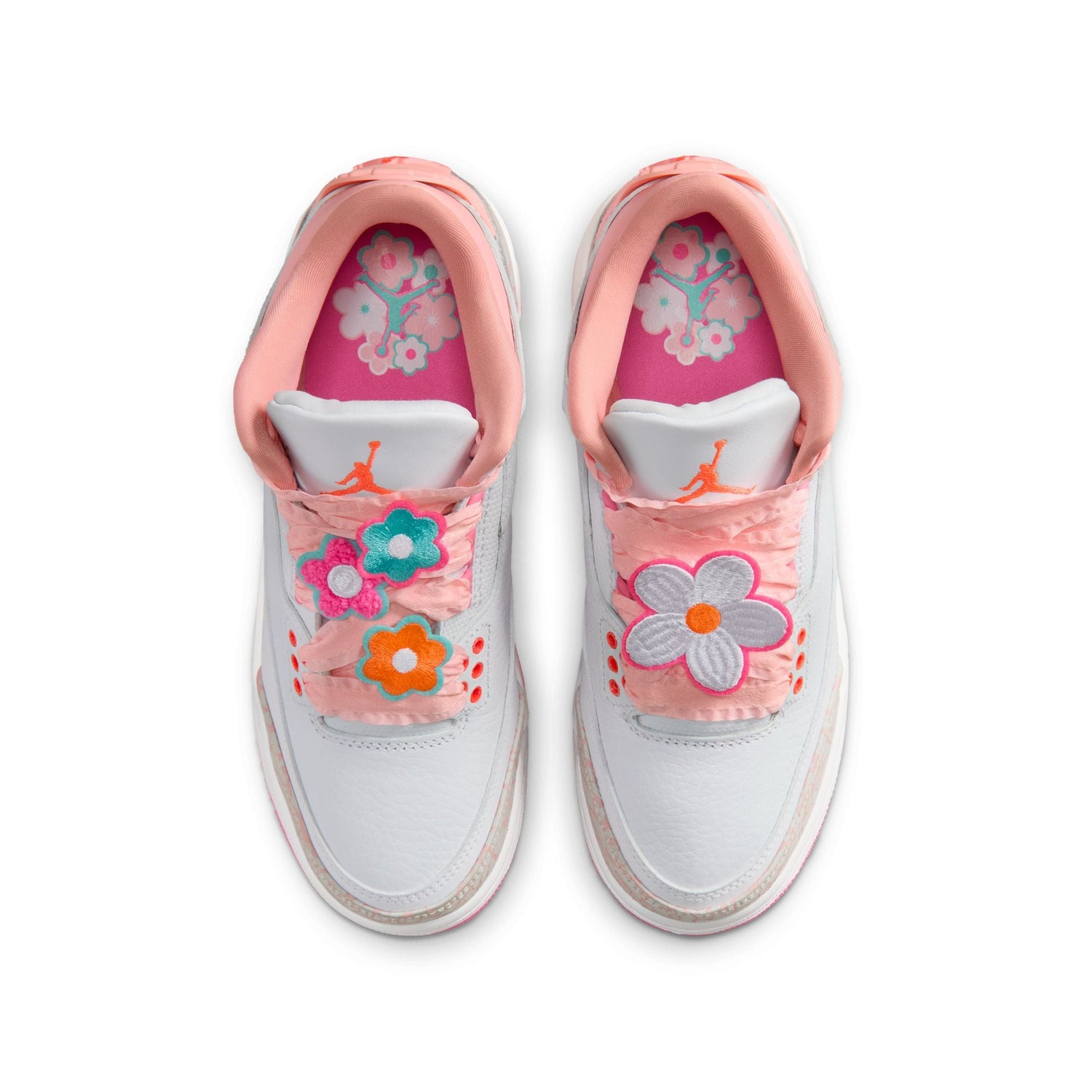 Air Jordan Big Kids 3 Retro - Spring Flowers by Denim Exchange