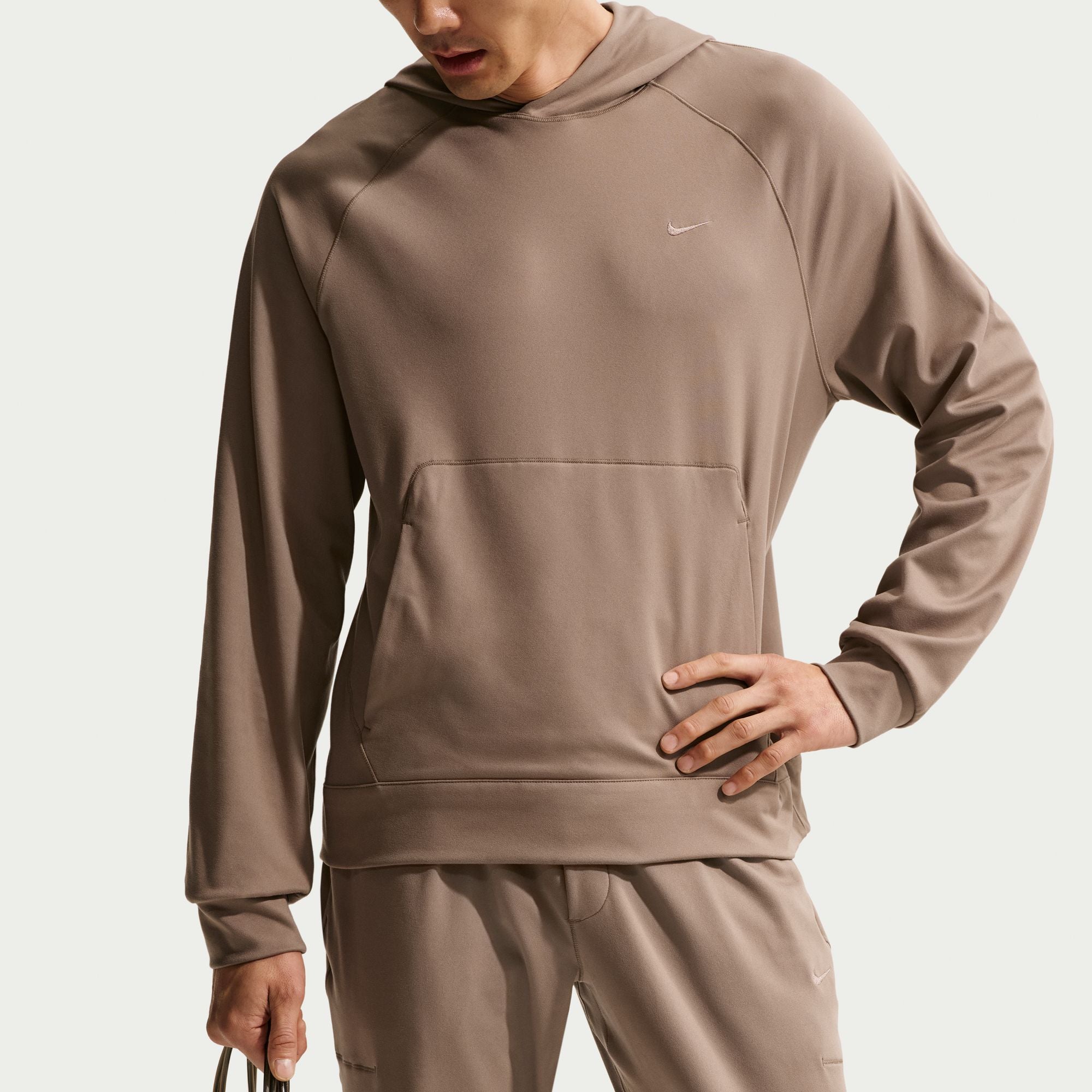 Nike Mens Primary NanoKnit Pullover Hoodie - Mink Brown by Denim Exchange