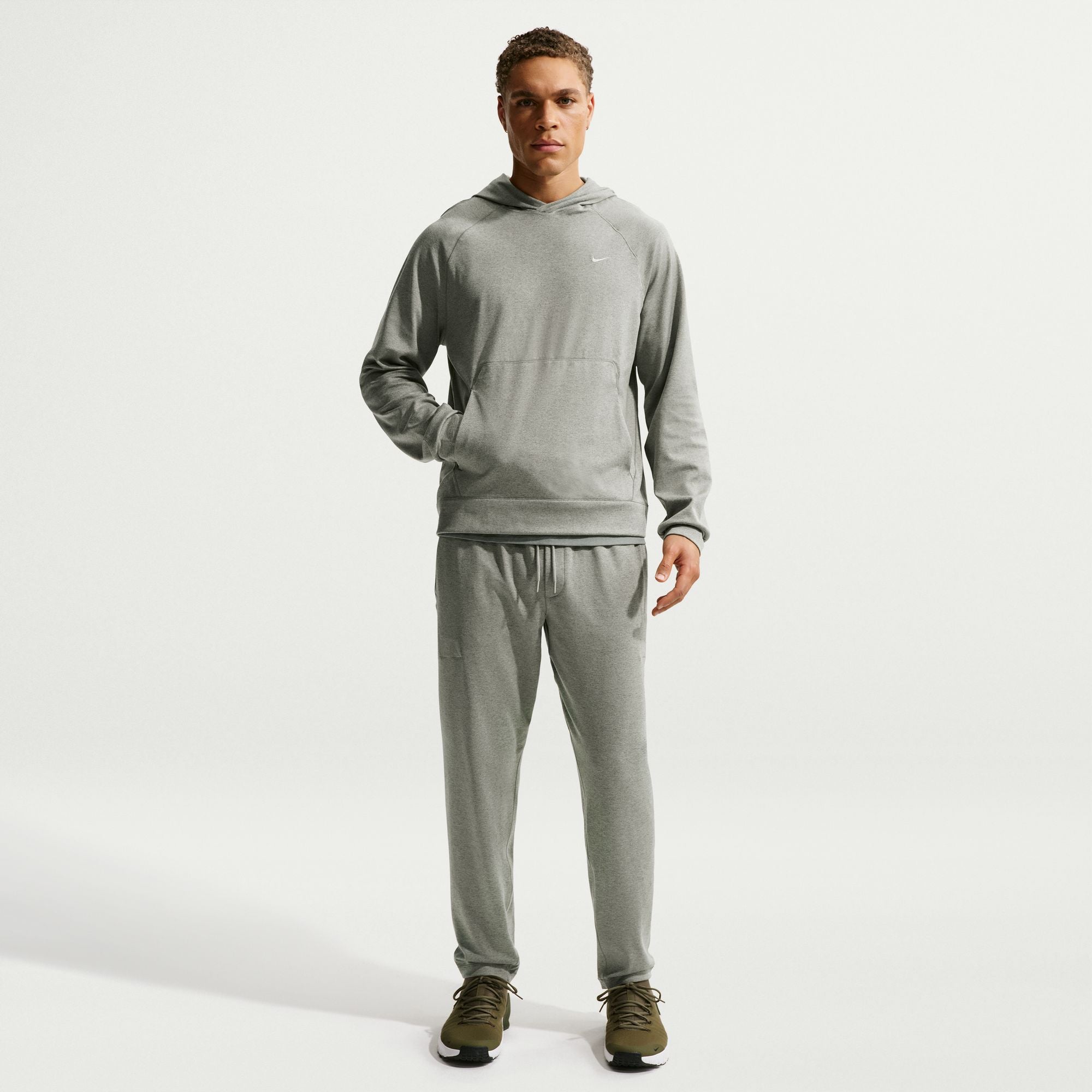 Nike Mens Primary NanoKnit Dri-Fit Pullover Hoodie - Green by Denim Exchange