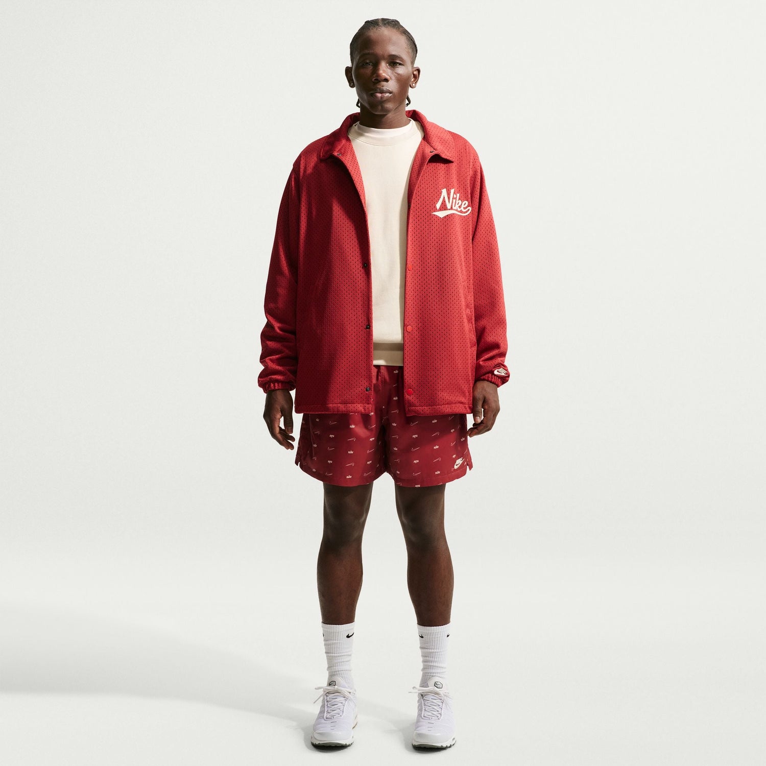 Nike Mens Sportswear Club Woven Flow Shorts - Team Crimson by Denim Exchange