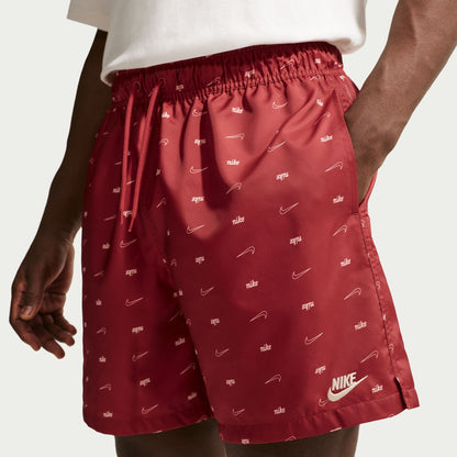 Nike Mens Sportswear Club Woven Flow Shorts - Team Crimson by Denim Exchange