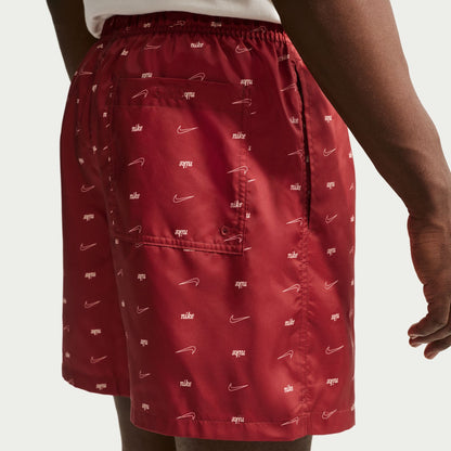 Nike Mens Sportswear Club Woven Flow Shorts - Team Crimson by Denim Exchange