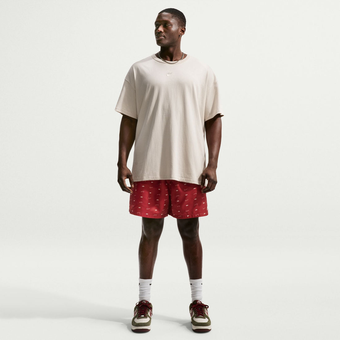 Nike Mens Sportswear Club Woven Flow Shorts - Team Crimson by Denim Exchange