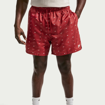 Nike Mens Sportswear Club Woven Flow Shorts - Team Crimson by Denim Exchange
