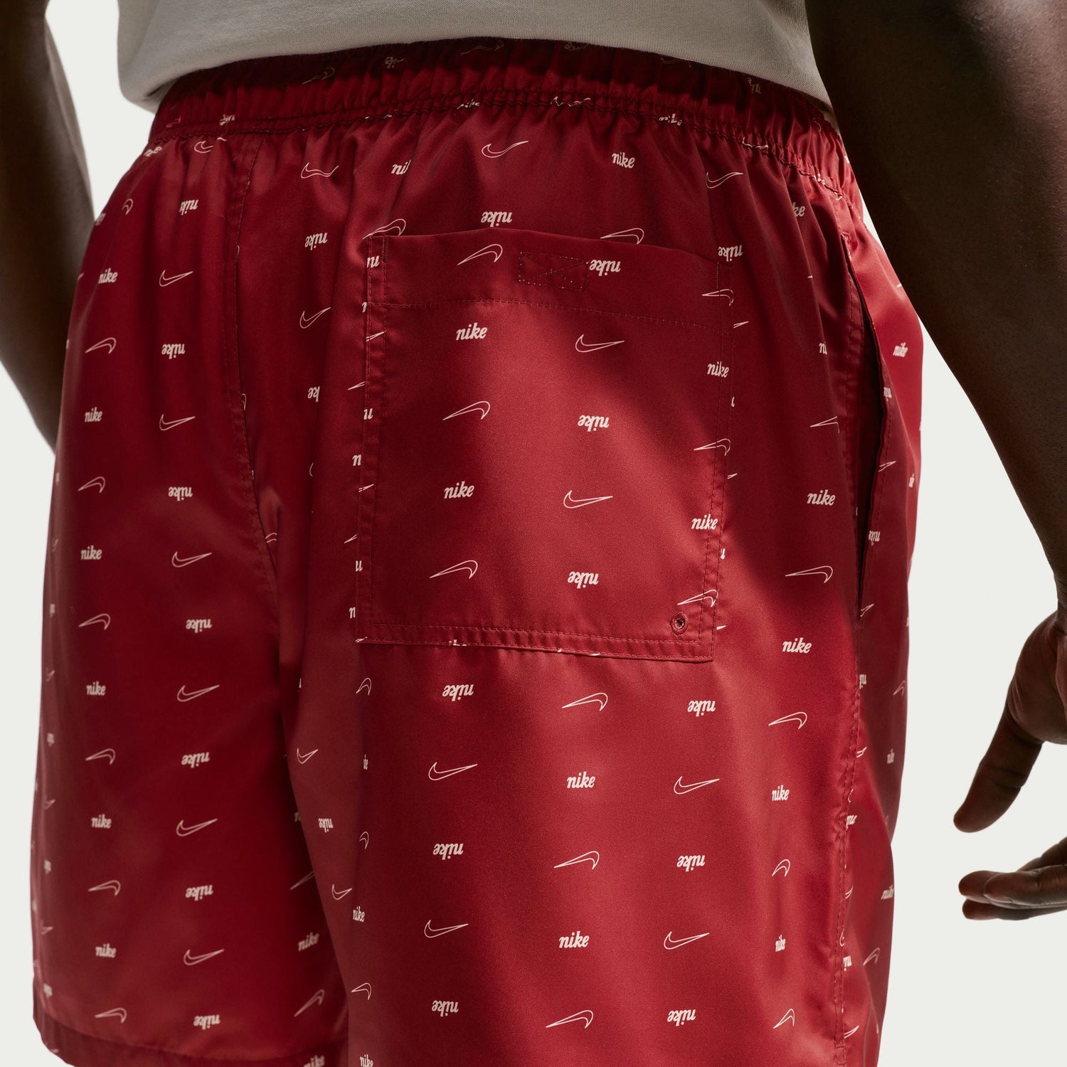 Nike Mens Sportswear Club Woven Flow Shorts - Team Crimson by Denim Exchange