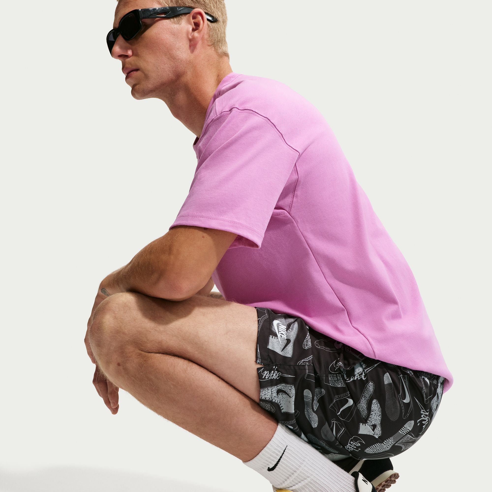 Nike Mens Sportswear Club Woven Shorts - Black/White by Denim Exchange