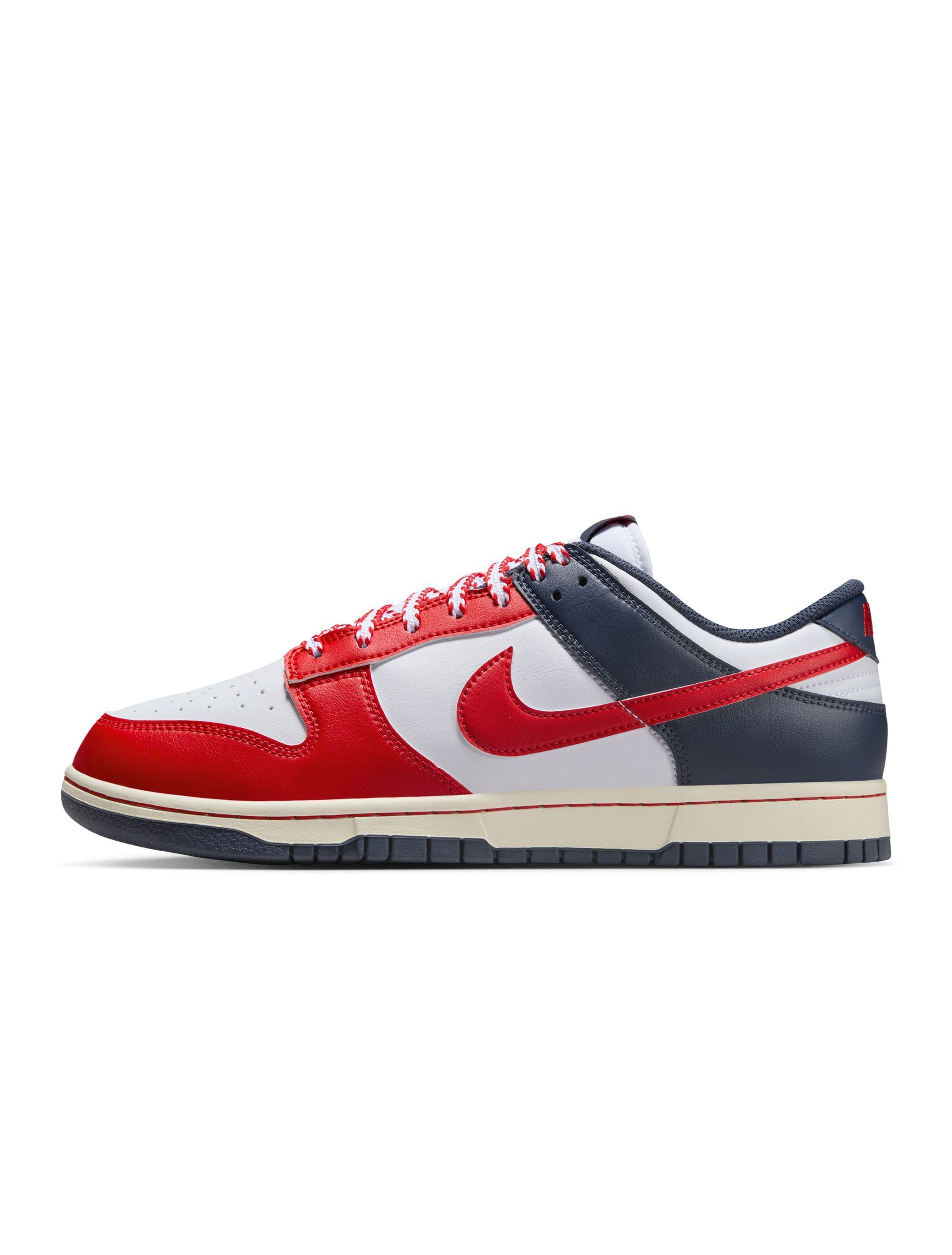 Nike Mens Dunk Low Retro - White/University Red by Denim Exchange