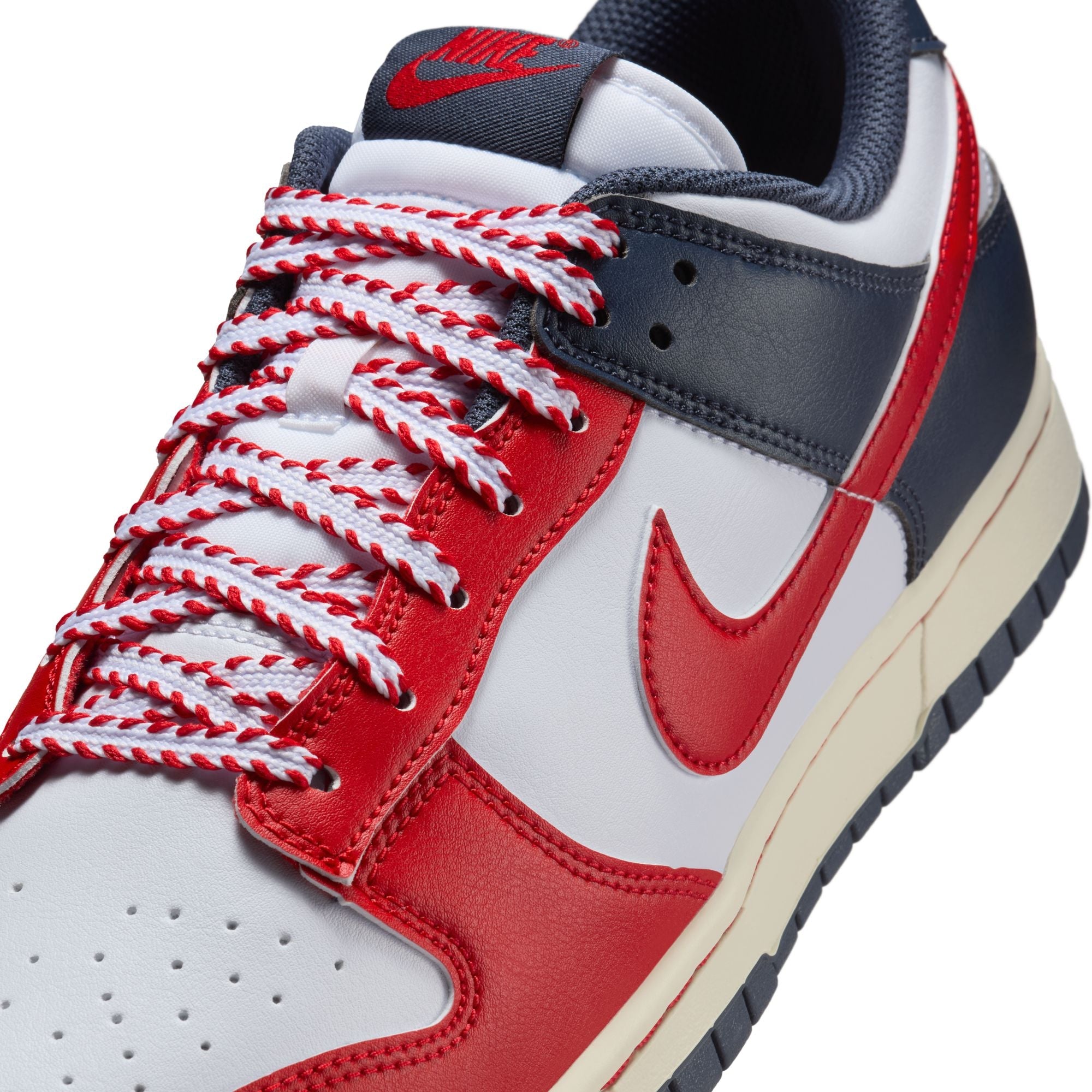 Nike Mens Dunk Low Retro - White/University Red by Denim Exchange