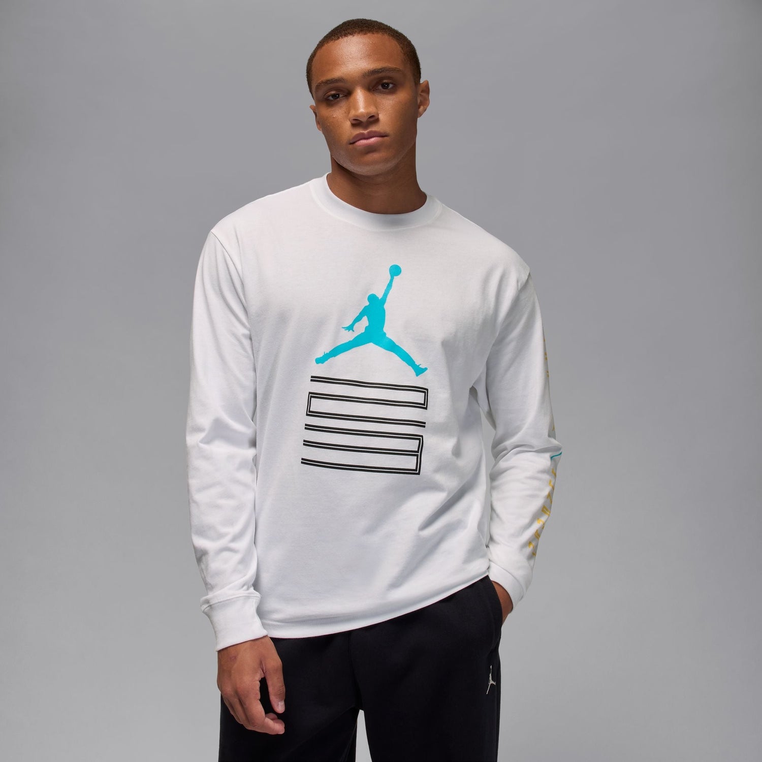 Air Jordan Mens Gamma Long Sleeve - White by Denim Exchange