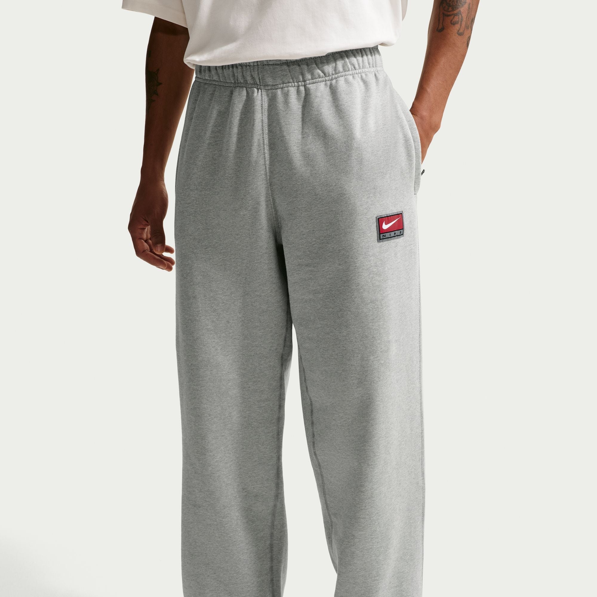 Nike Mens Solo Swoosh Joggers - Grey/White by Denim Exchange