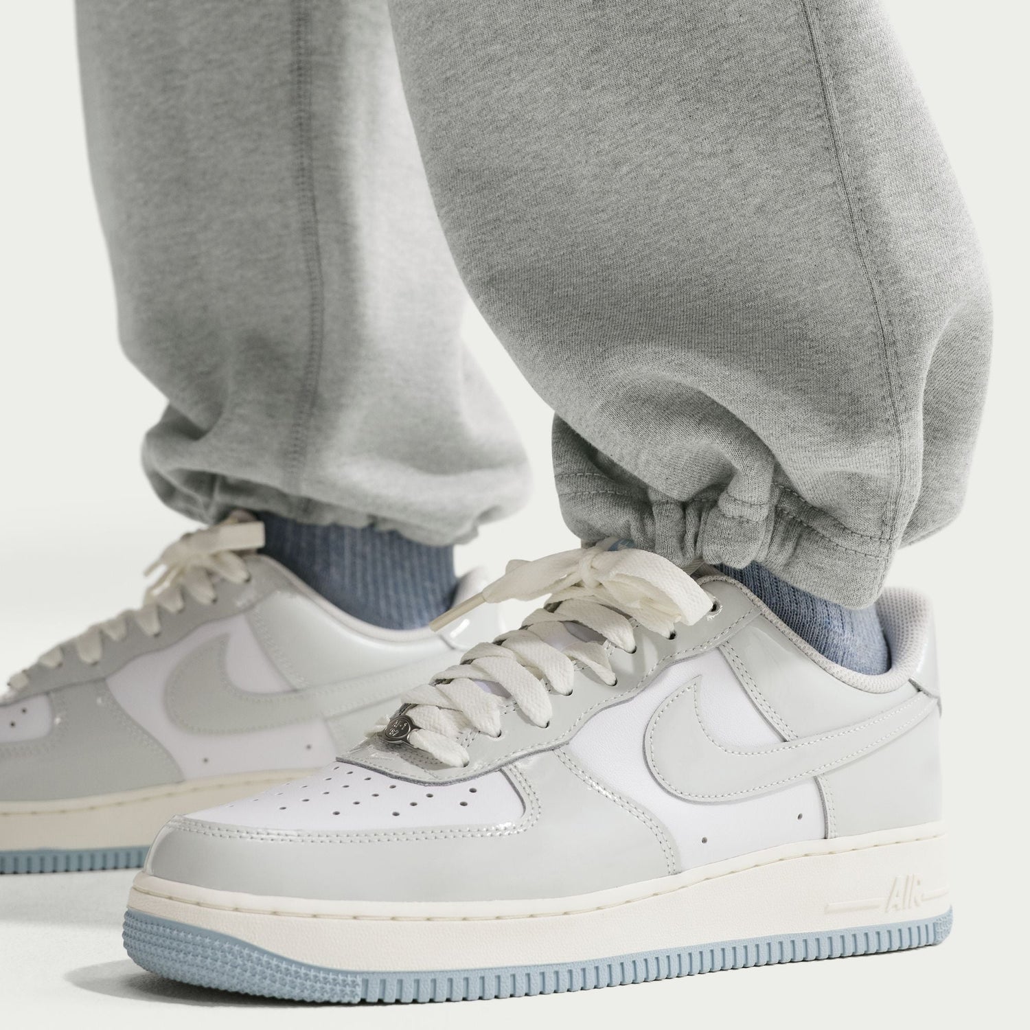 Nike Mens Solo Swoosh Joggers - Grey/White by Denim Exchange