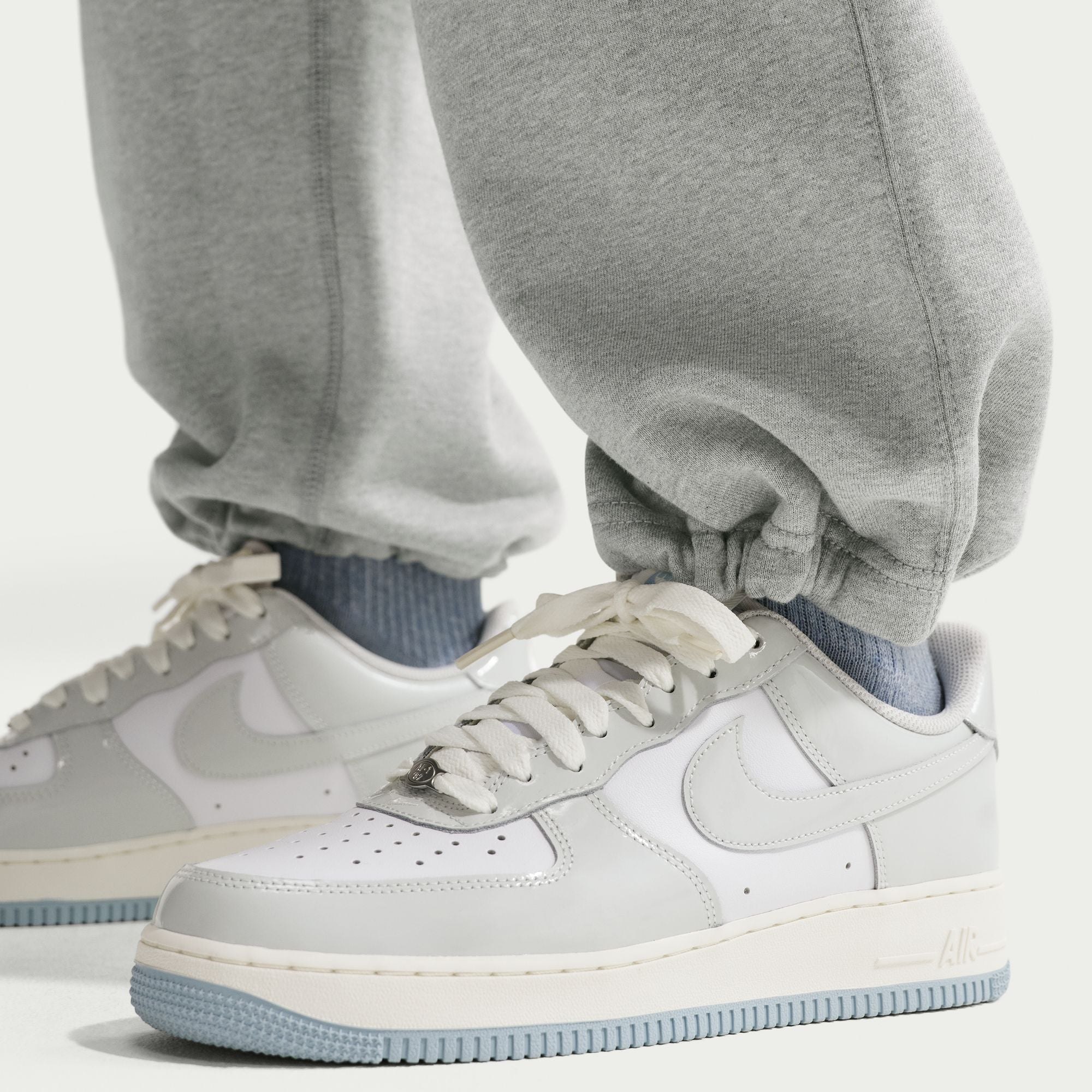 Nike Mens Solo Swoosh Joggers - Grey/White by Denim Exchange
