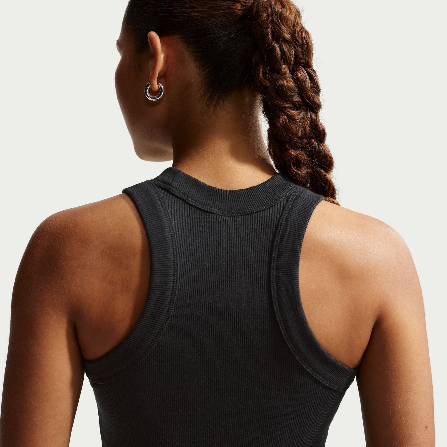 Nike Womens Chill Knit Tight Ribbed Tank Dress - Black by Denim Exchange