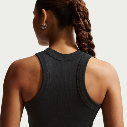 Nike Womens Chill Knit Tight Ribbed Tank Dress - Black by Denim Exchange