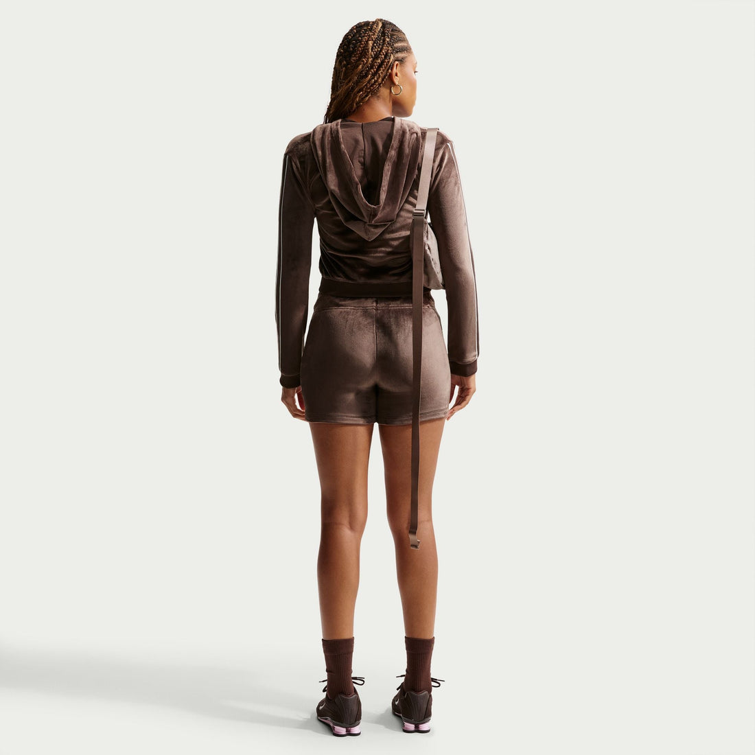 Nike Womens Full Zip Long Sleeve - Baraque Brown by Denim Exchange