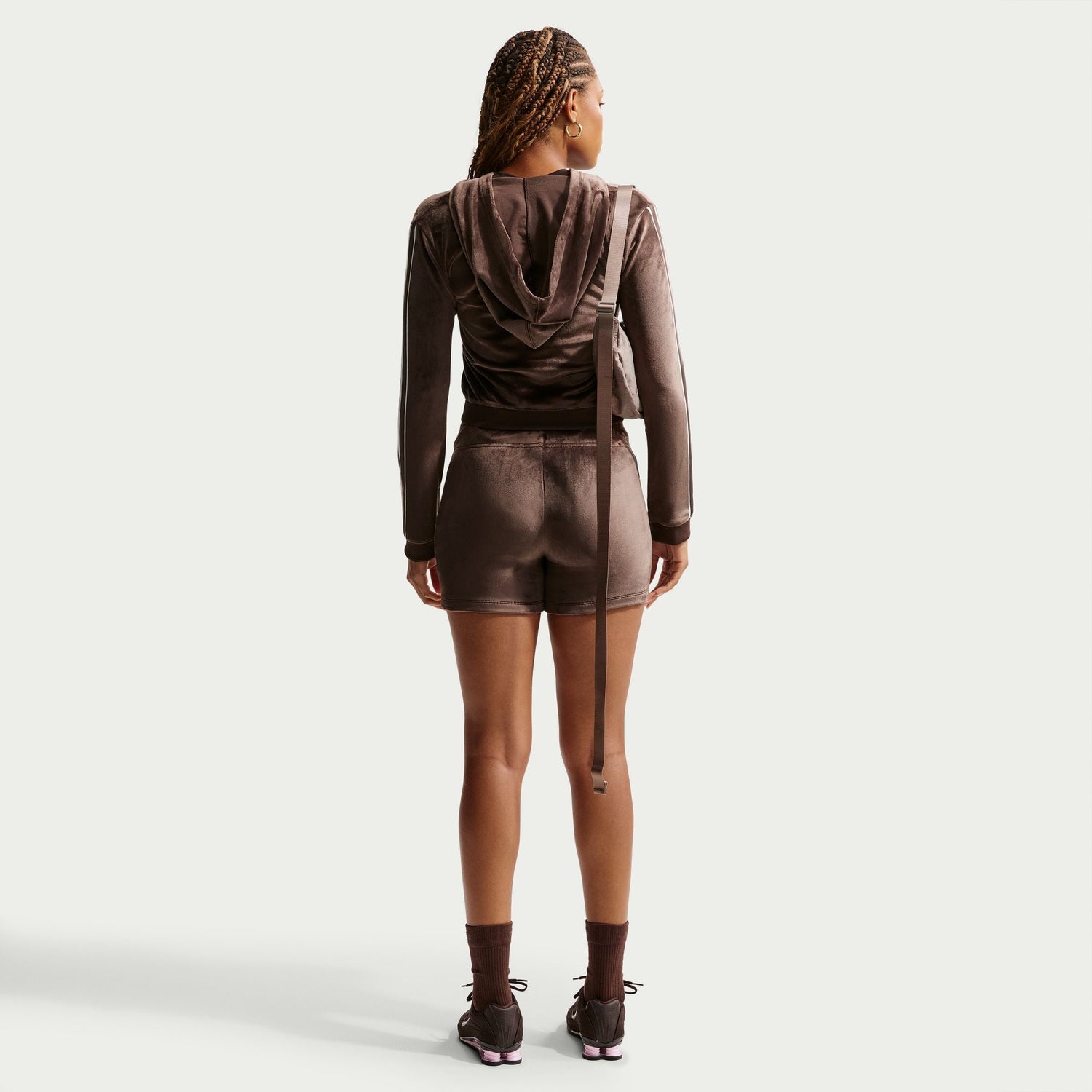 Nike Womens Full Zip Long Sleeve - Baraque Brown by Denim Exchange